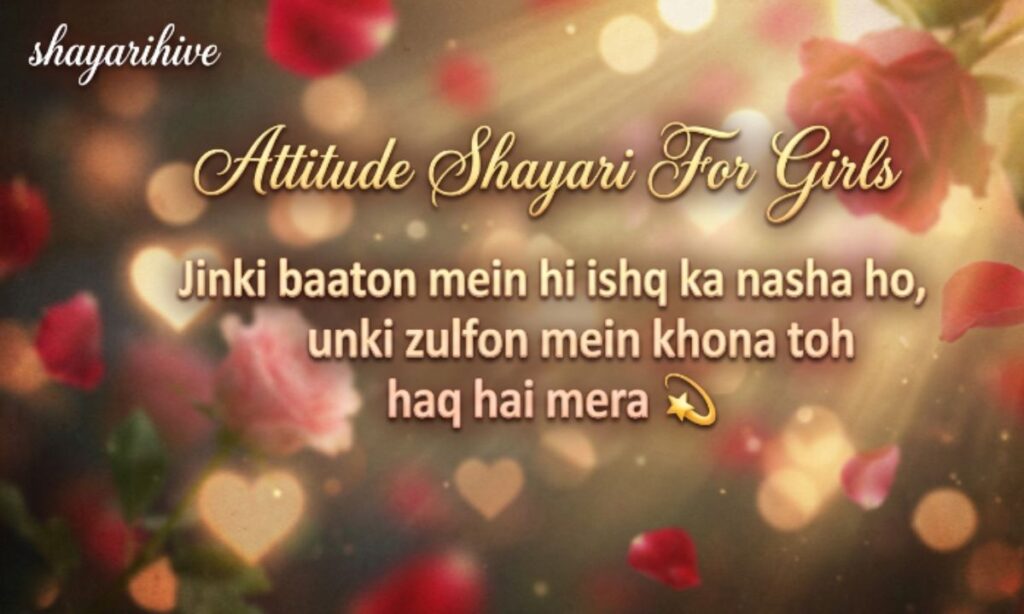Attitude shayari for girls