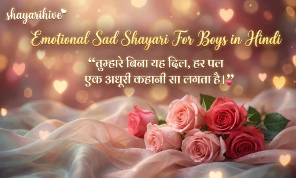Emotional Sad Shayari For Boys in Hindi