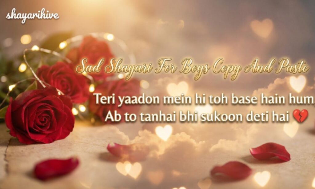 Sad Shayari For Boys Copy And Paste