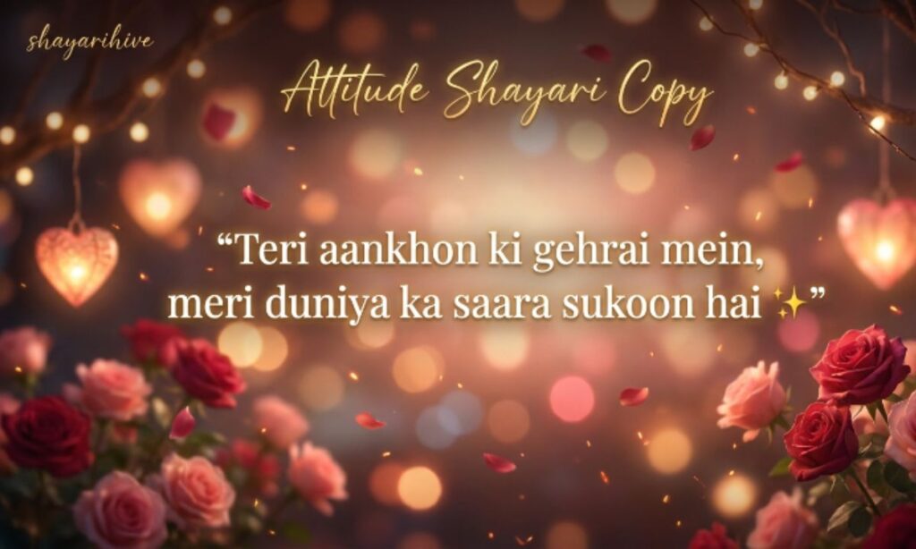 Attitude Shayari Copy