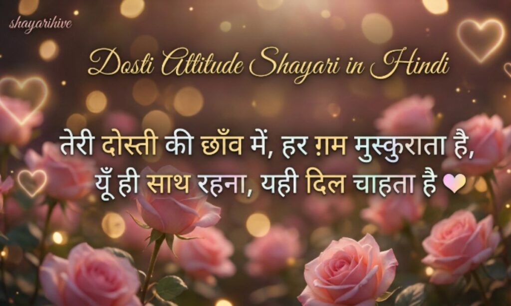 Dosti Attitude Shayari in Hindi