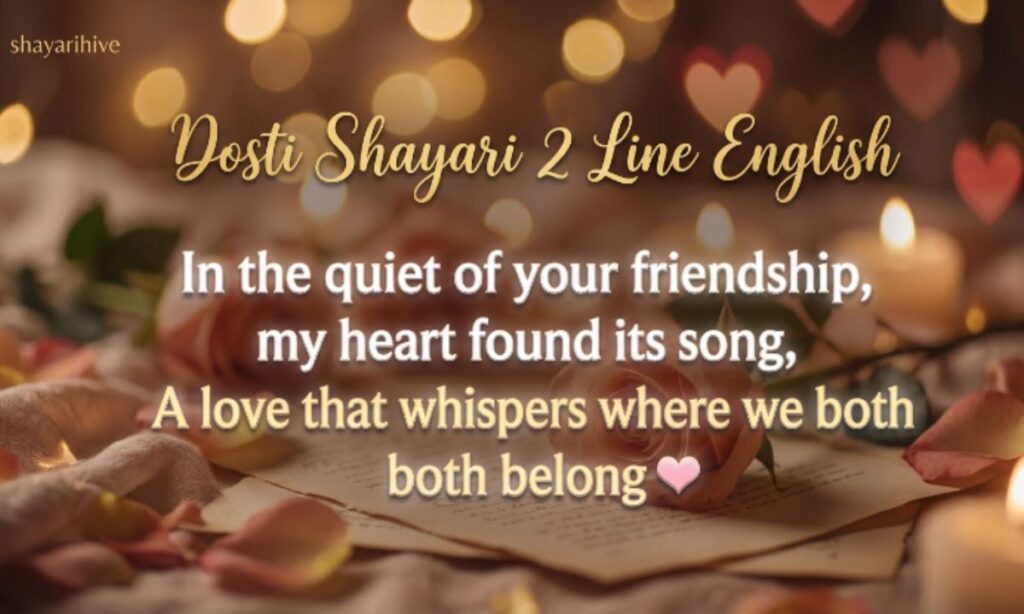 Dosti Shayari 2 Line English