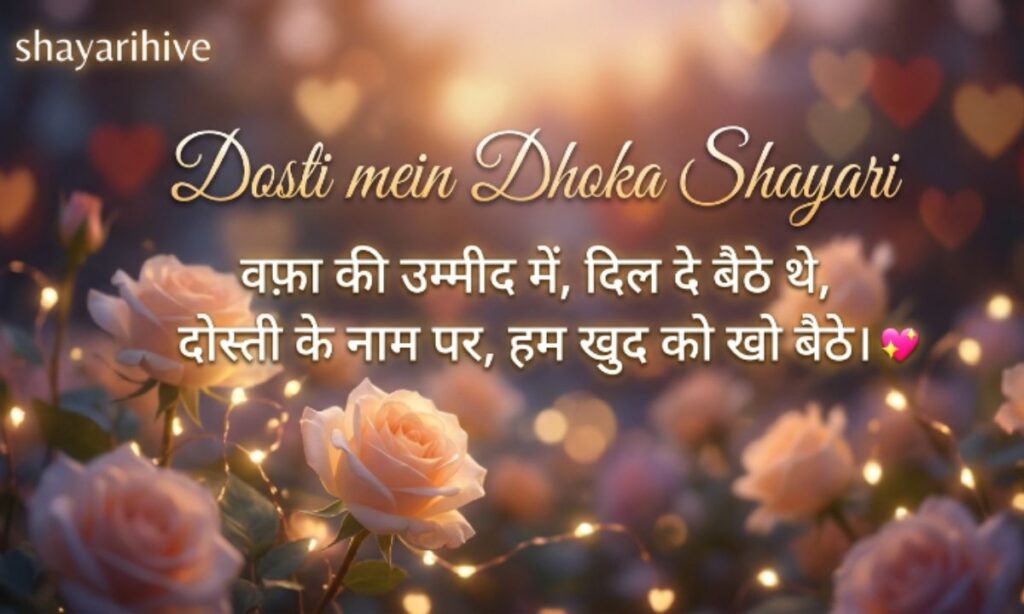 Dosti mein Dhoka Shayari